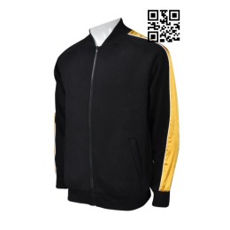 Z305  Manufacture sleeve contrast color zip up jacket Hang Seng School of Management  zip up coat factory Z305  Manufacture sleeve contrast color zip up jacket Hang Seng School of Management  zip up coat factory